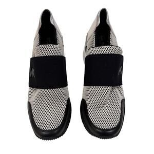 *DS21 MICHAEL KORS Women's Felix Trainer Sneakers Black/White Size 6